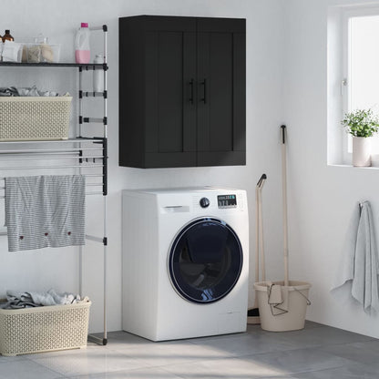 Veggskap Svart 69,5x34x90 cm