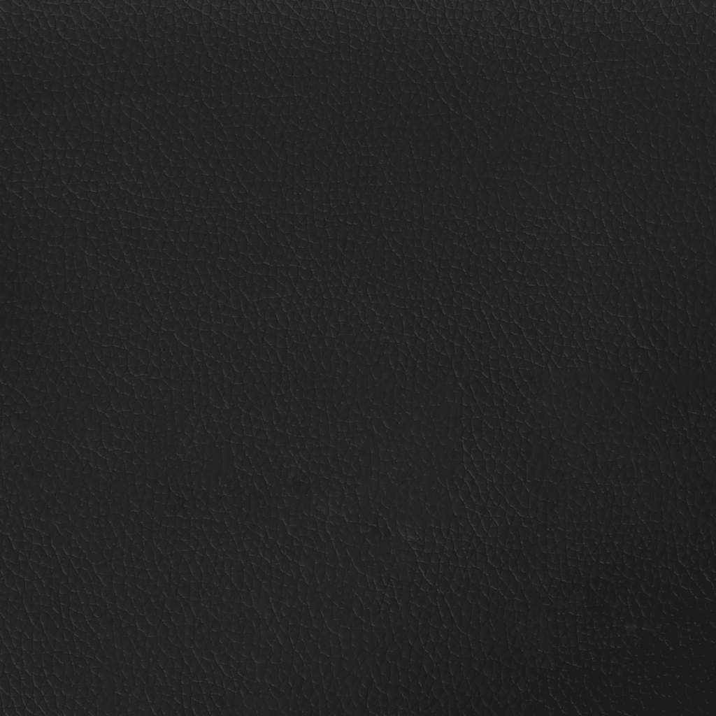 Lenestol Svart med massasjefunksjon og fotstøtte kunstlær