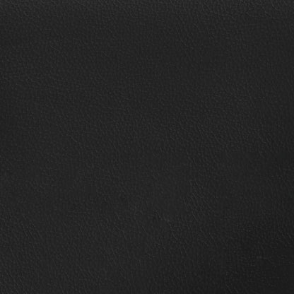 Lenestol Svart med massasjefunksjon og fotstøtte kunstlær