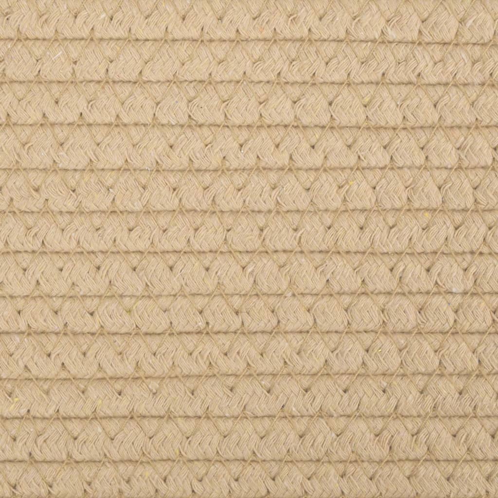 Dekorativ kurv Oppbevaringskurv beige og hvit Ø40x35 cm bomull