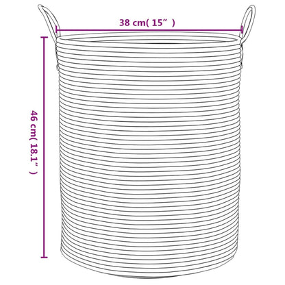 Dekorativ kurv Oppbevaringskurv brun og hvit Ø38x46 cm bomull