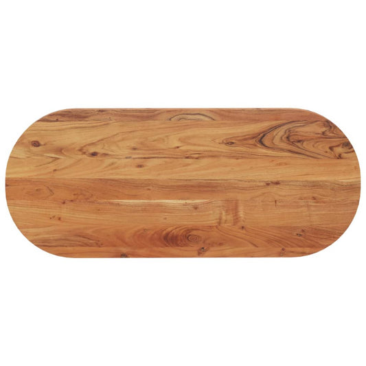 Bordplate 100x40x2,5 cm oval heltre akasie