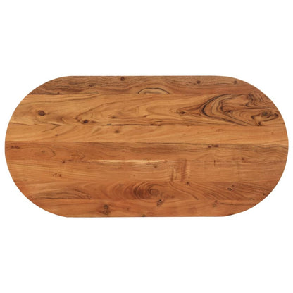 Bordplate 100x50x2,5 cm oval heltre akasie