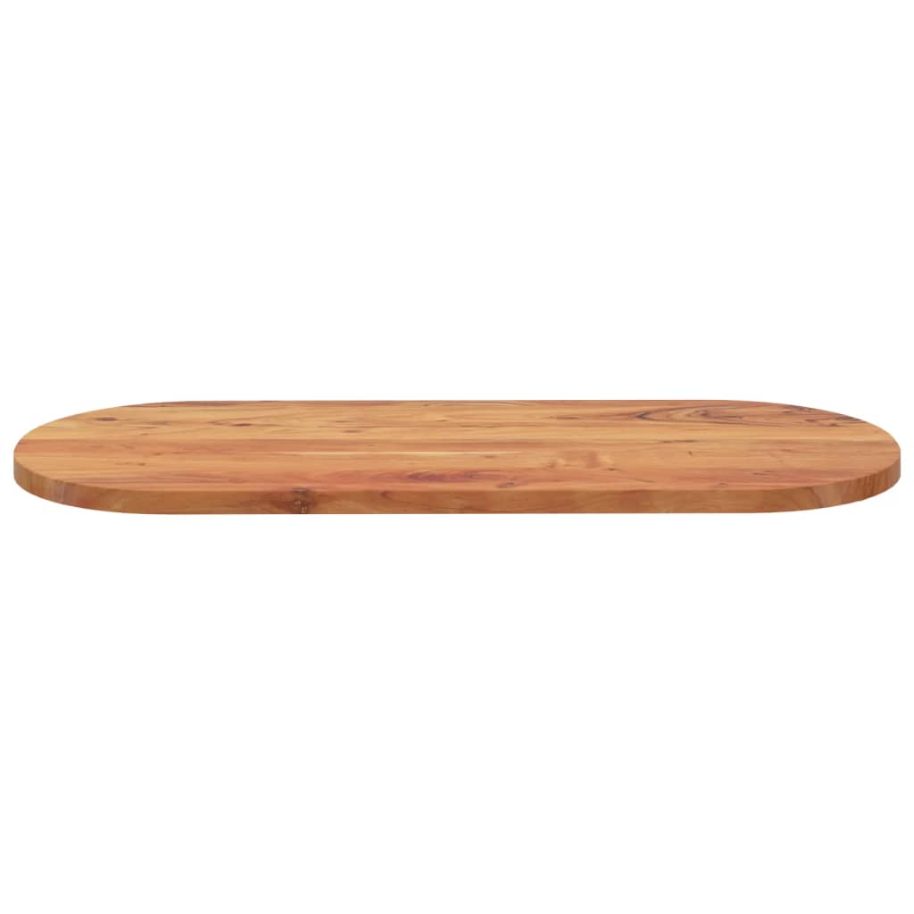 Bordplate 120x50x2,5 cm oval heltre akasie