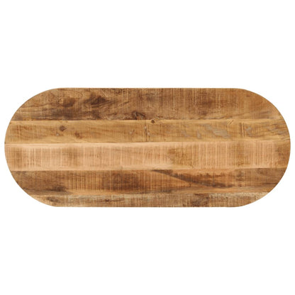 Bordplate 100x40x2,5 cm oval grovt heltre mangotre