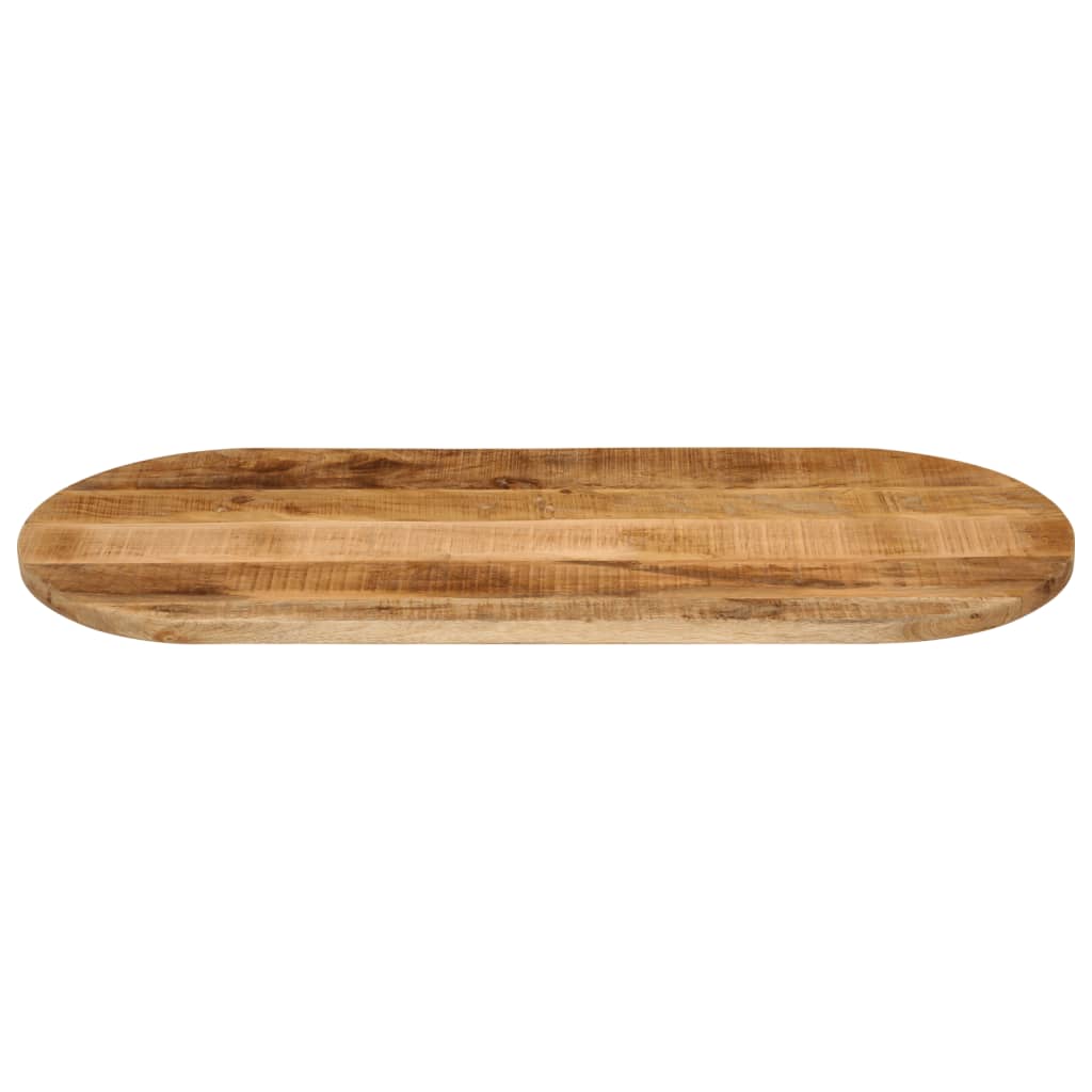 Bordplate 100x40x2,5 cm oval grovt heltre mangotre