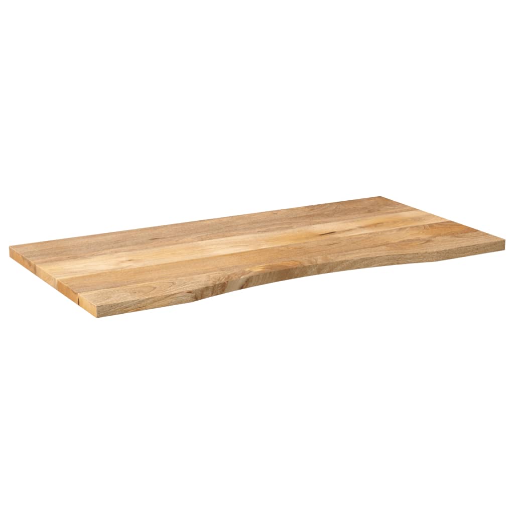 Bordplate Skrivebord med kurve 120x50x2,5 cm heltre grovt mangotre