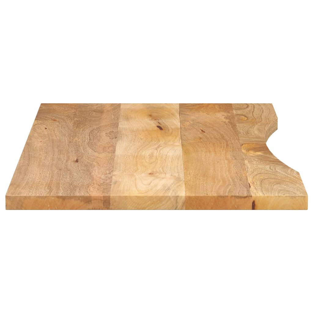 Bordplate Skrivebord med kurve 120x50x2,5 cm heltre grovt mangotre