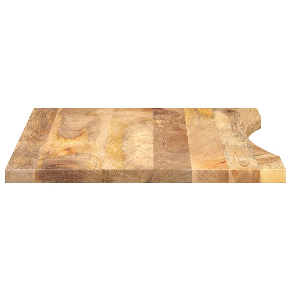 Bordplate Skrivebord med kurve 90x60x2,5 cm heltre grovt mangotre