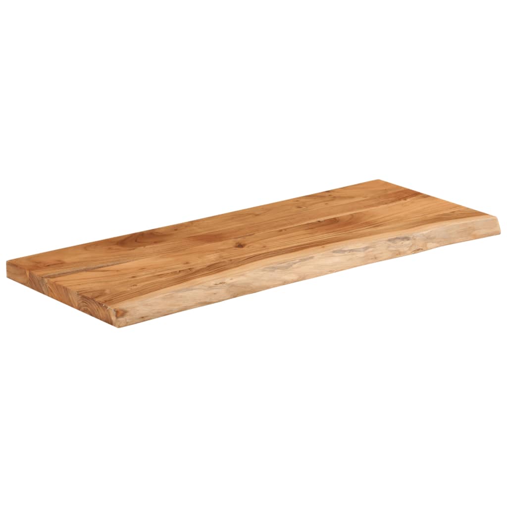 Vegghylle 100x40x2,5 cm rektangulær heltre akasie naturlig kant