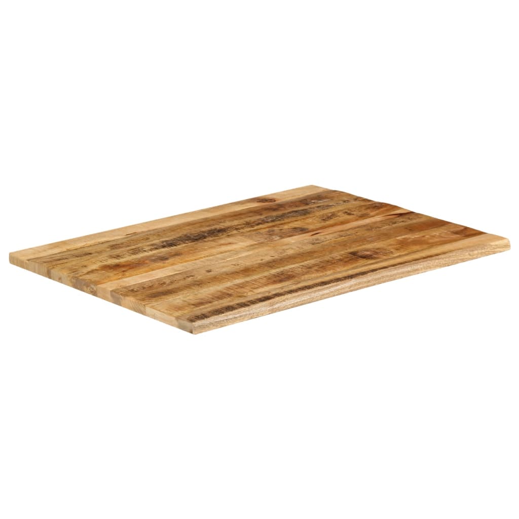 Bordplate 90x80x2,5 cm naturlig kant grovt heltre mangotre