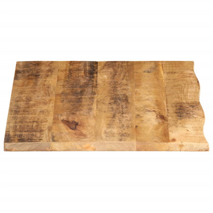 Bordplate 70x60x3,8 cm naturlig kant grovt heltre mangotre