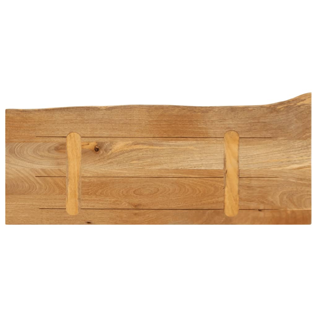 Bordplate naturlig kant 80x30x3,8 cm heltre mango