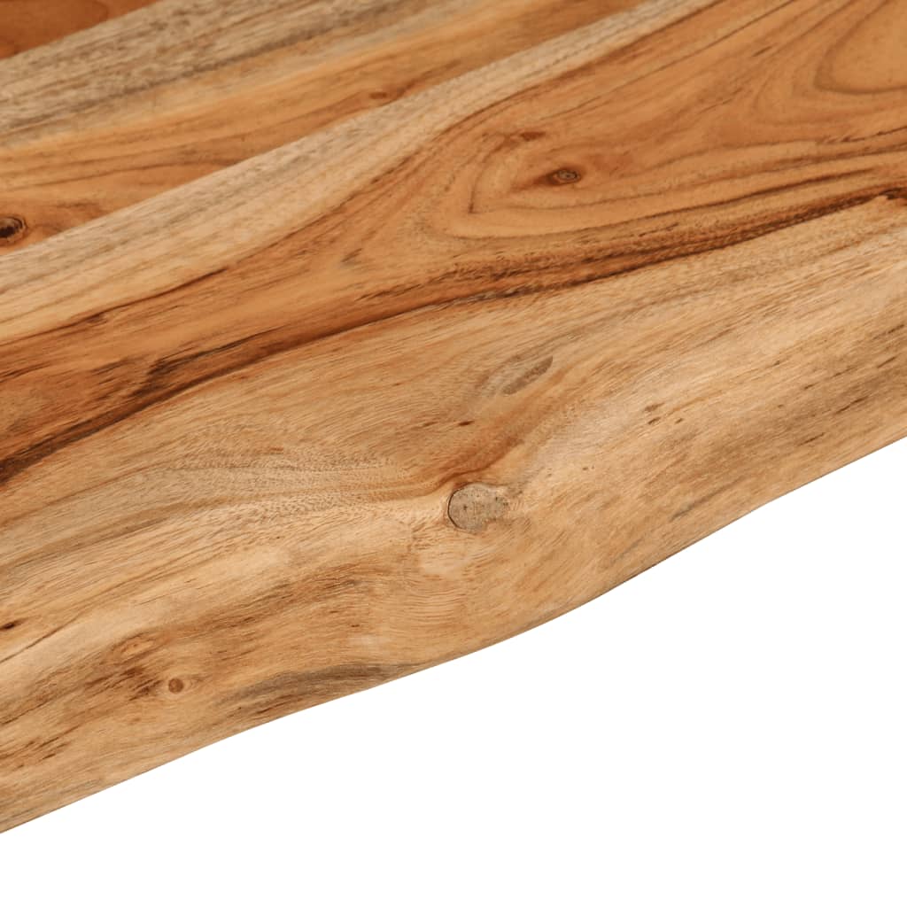 Hylleplate 180x40x2,5 cm rektangulær heltre akasie naturlig kant