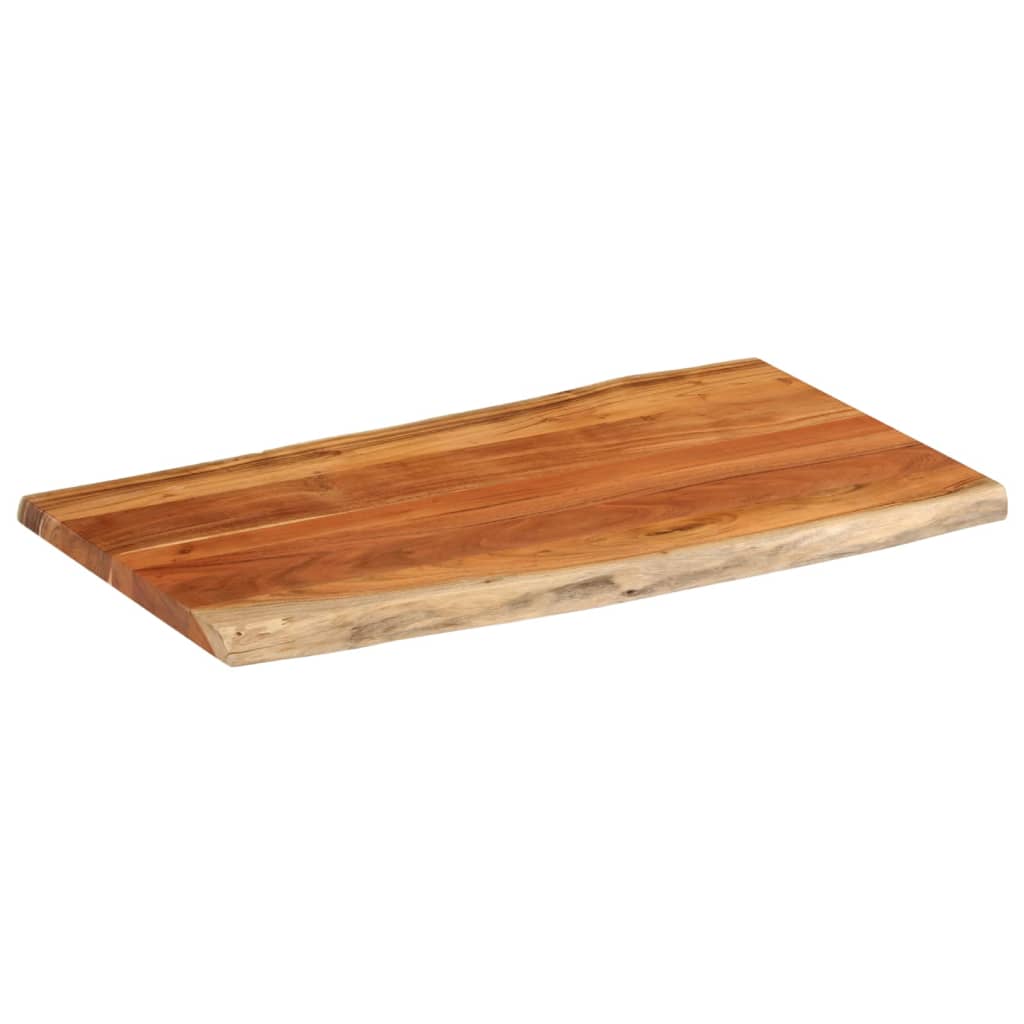 Bordplate 100x60x2,5 cm rektangulær heltre akasie naturlig kant