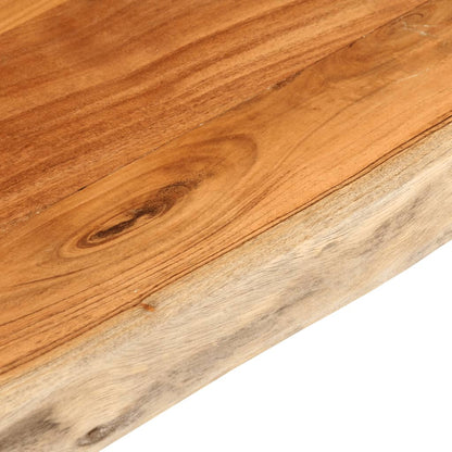 Vegghylle 180x40x3,8 cm rektangulær heltre akasie naturlig kant