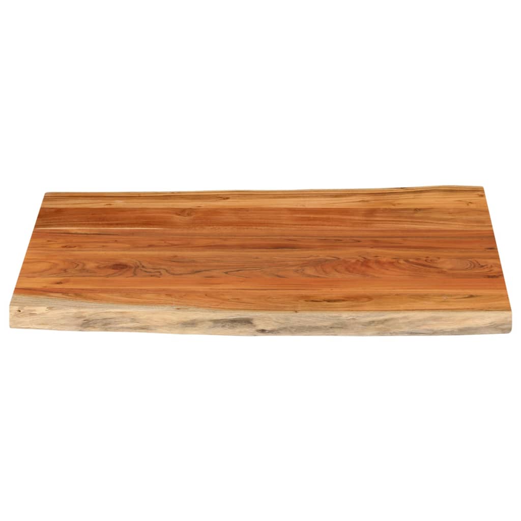 Bordplate 100x80x3,8 cm rektangulær heltre akasie naturlig kant