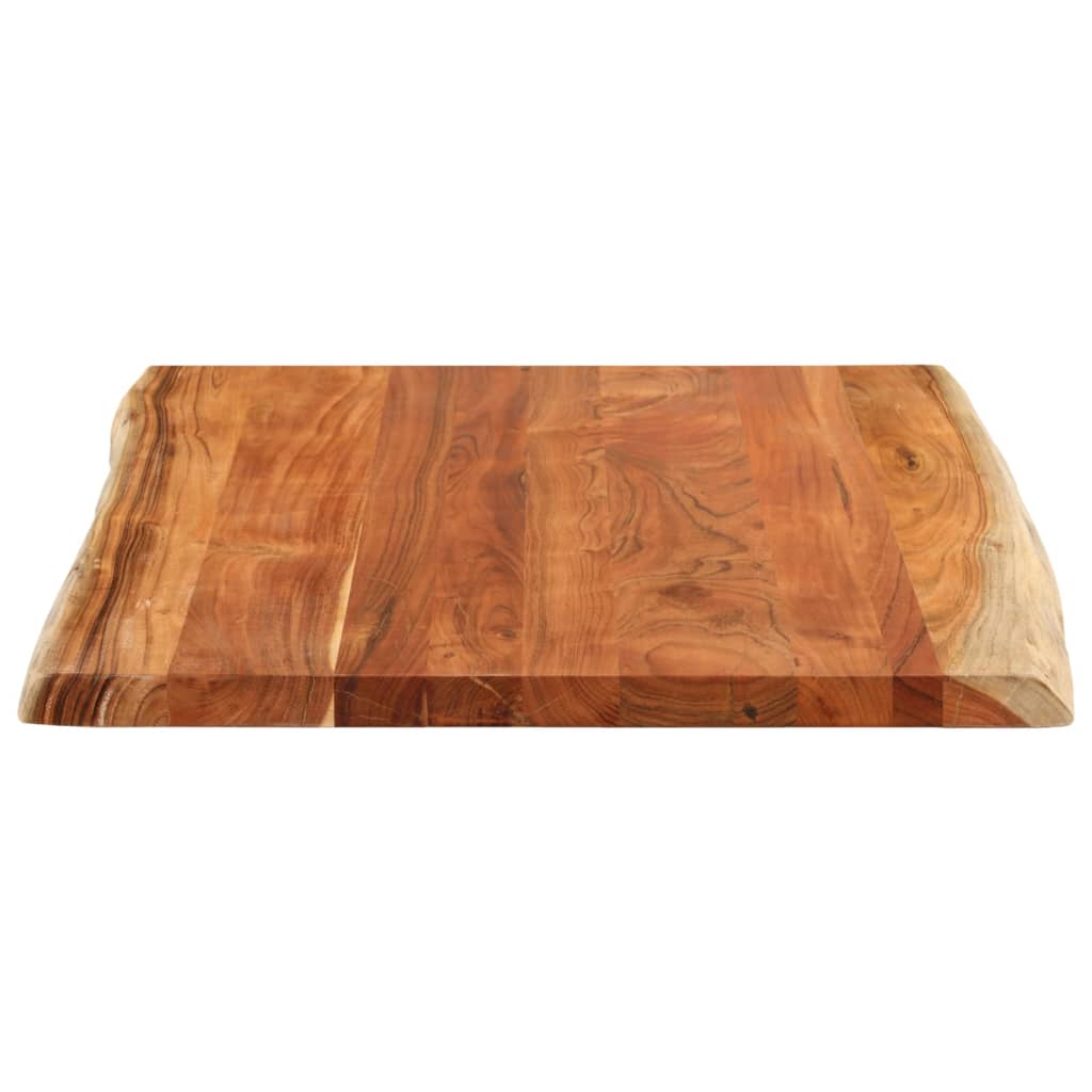 Bordplate 100x80x3,8 cm rektangulær heltre akasie naturlig kant