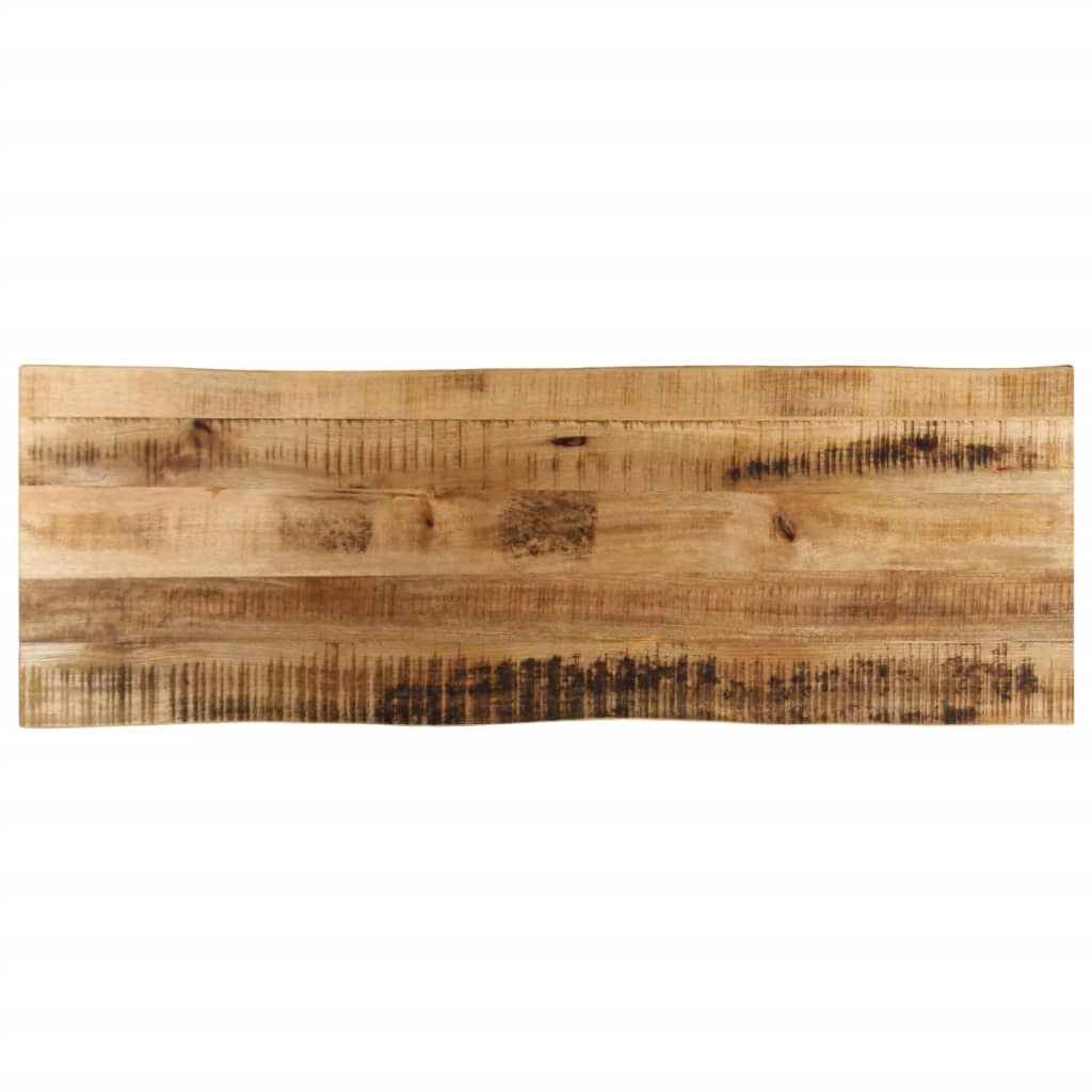 Bordplate naturlig kant 140x40x2,5 cm grovt heltre mangotre