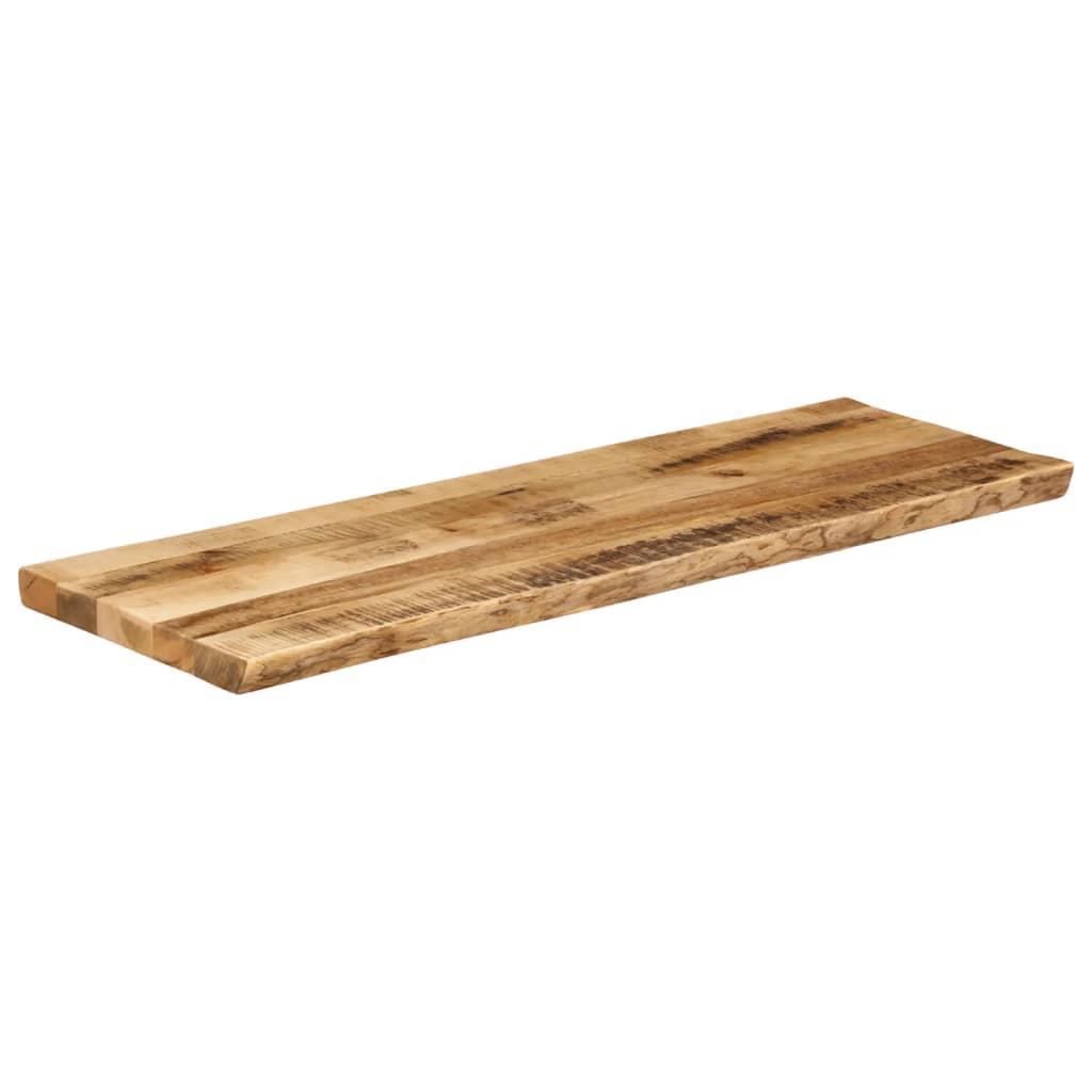 Bordplate naturlig kant 140x40x2,5 cm grovt heltre mangotre