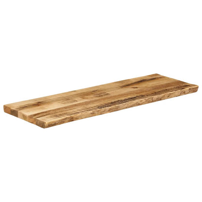 Bordplate naturlig kant 140x40x2,5 cm grovt heltre mangotre