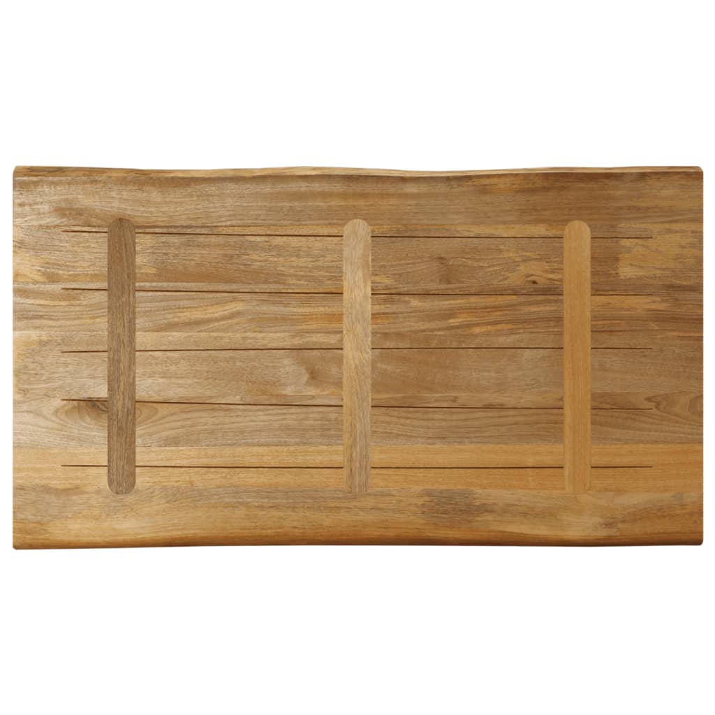 Bordplate naturlig kant 110x60x3,8 cm grovt heltre mangotre