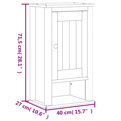 Baderomsskap BERG hvit 40x27x71,5 cm heltre furu