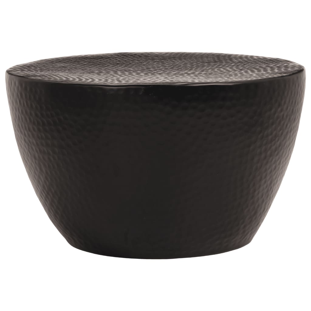 Salongbord Sofabord Svart hamret aluminium Ø 50x30 cm