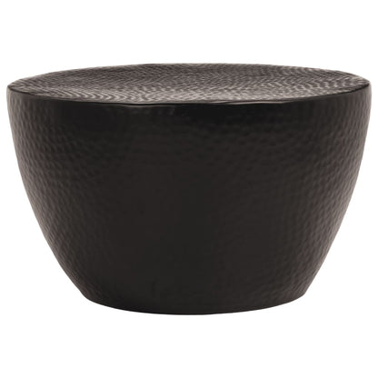 Salongbord Sofabord Svart hamret aluminium Ø 50x30 cm