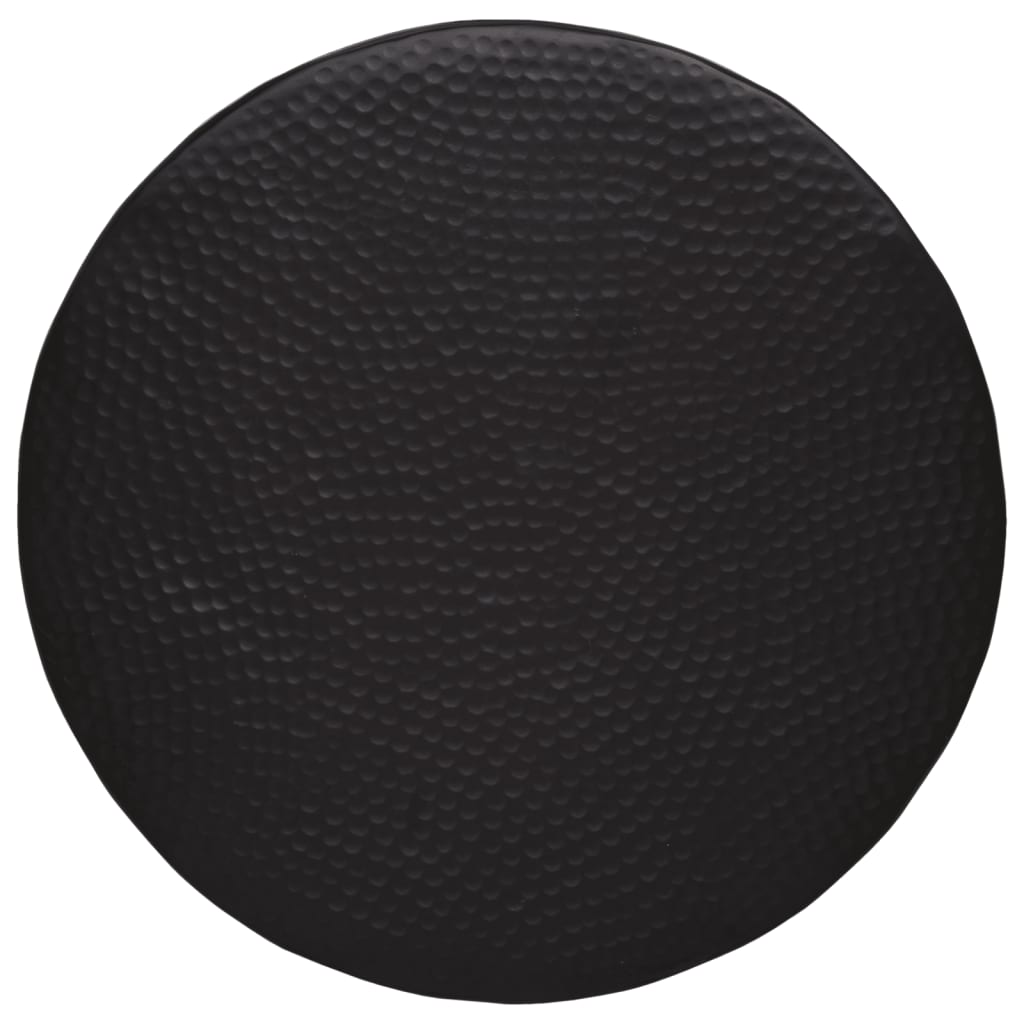 Salongbord Sofabord Svart hamret aluminium Ø 50x30 cm