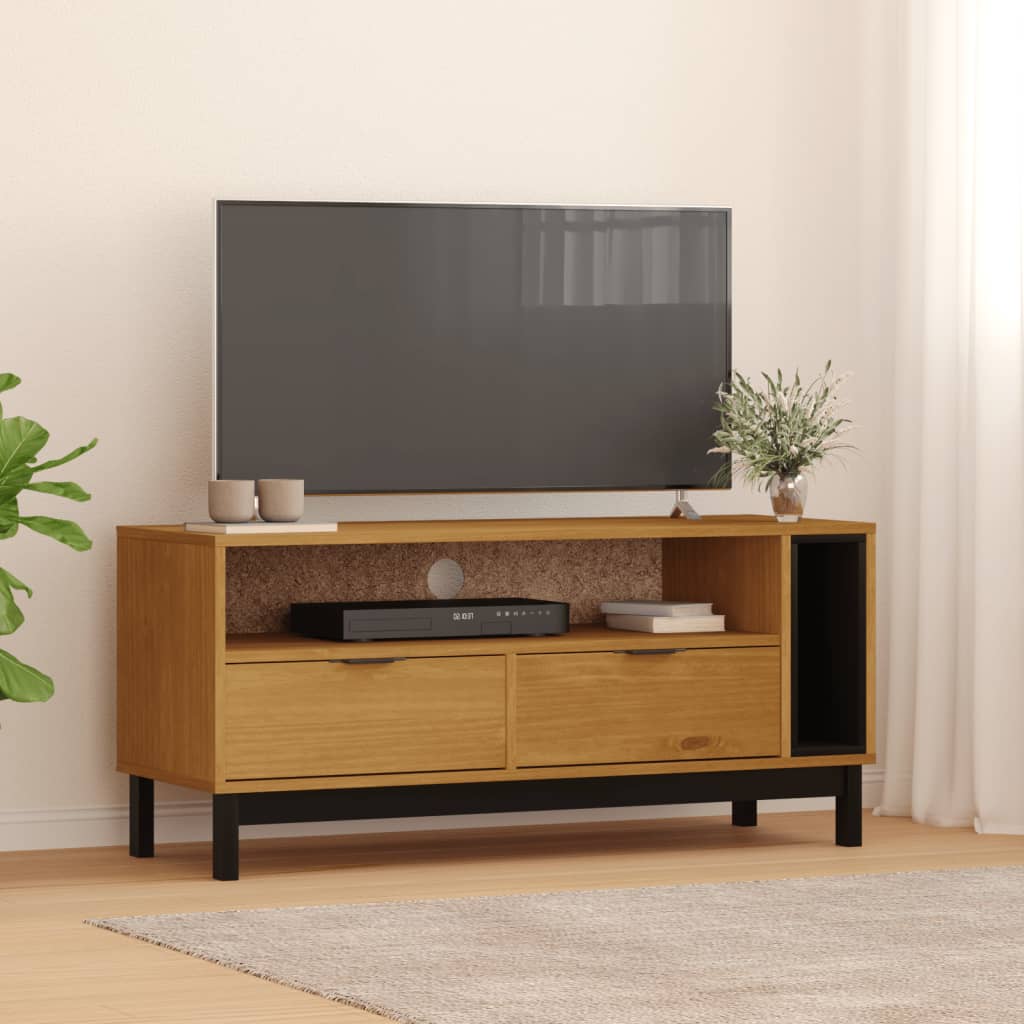 TV-benk FLAM 110x40x50 cm heltre furu