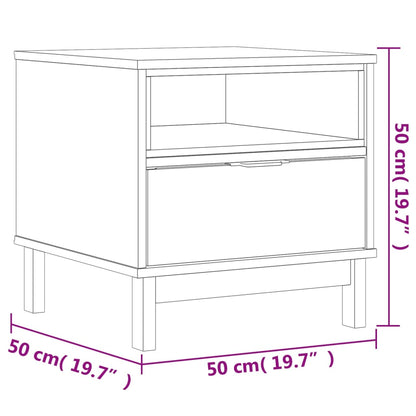 Sidebord FLAM 50x50x50 cm heltre furu