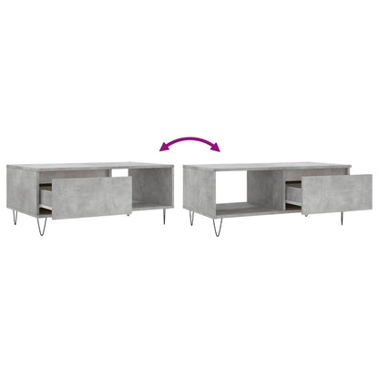 Salongbord Sofabord Betonggrå 90x50x36,5 cm