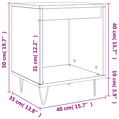 Nattbord Sengbord svart 40x35x50 cm konstruert tre