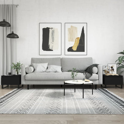 Salongbord Sofabord Svart 2 stk 50x46x35 cm