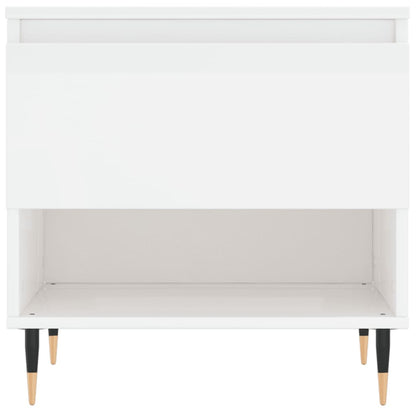 Sidebord Høyglans Hvit 2 stk Høyglans Hvit 50x46x50 cm