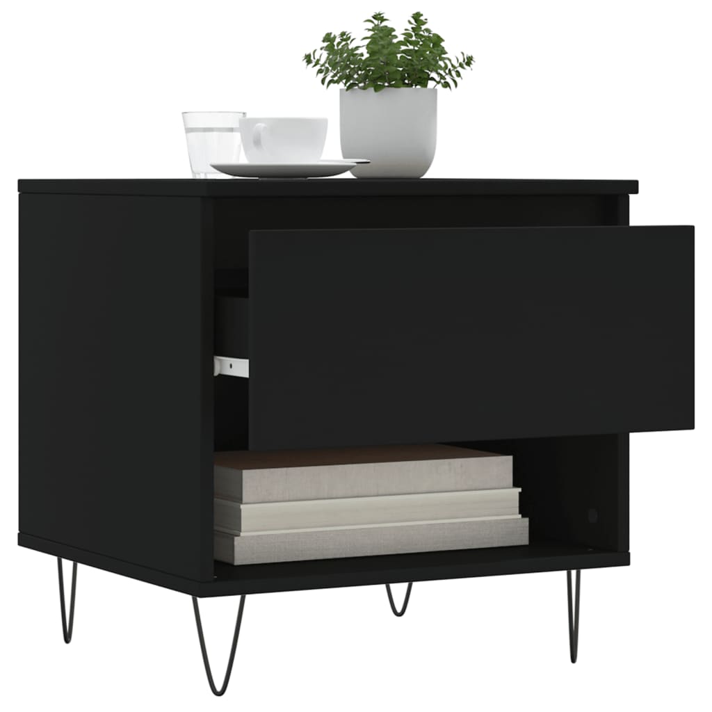 Salongbord Sofabord Svart 2 stk 50x46x50 cm