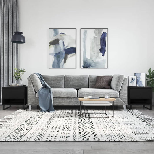 Salongbord Sofabord Svart 2 stk 50x46x50 cm