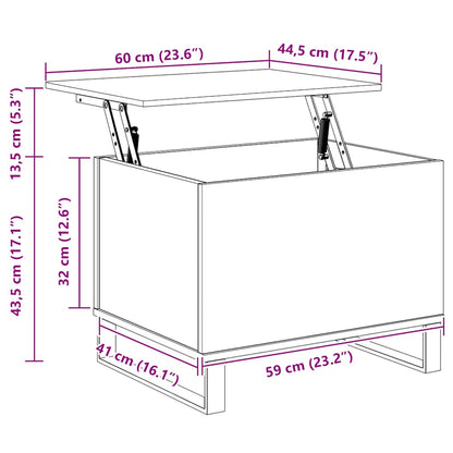 Salongbord Sofabord Sonoma Eik 60x44,5x45 cm