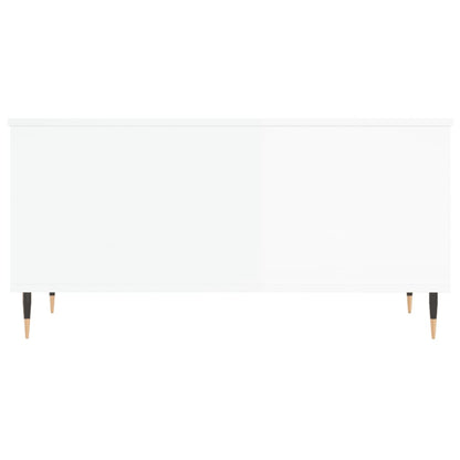 Salongbord Sofabord Høyglans Hvit 90x44,5x45 cm