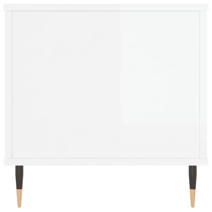 Salongbord Sofabord Høyglans Hvit 90x44,5x45 cm