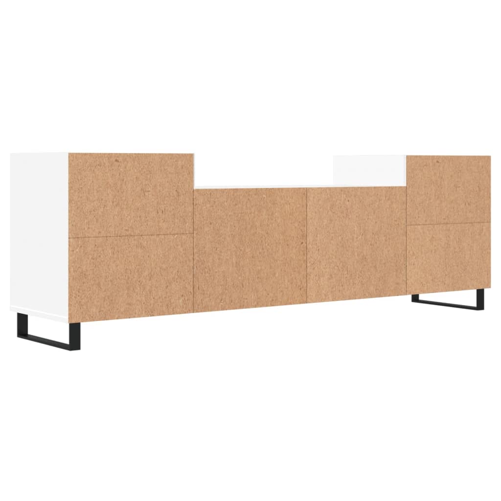 TV-benk hvit 160x35x55 cm konstruert tre