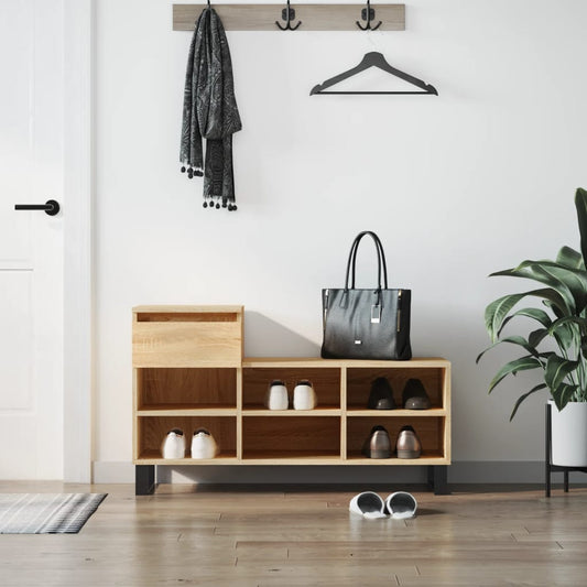 Skoskap Skohylle Skobenk Sonoma Eik 102x36x60 cm