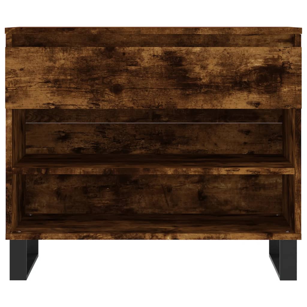 Skoskap Skohylle Skobenk Røkt Eik 70x36x60 cm