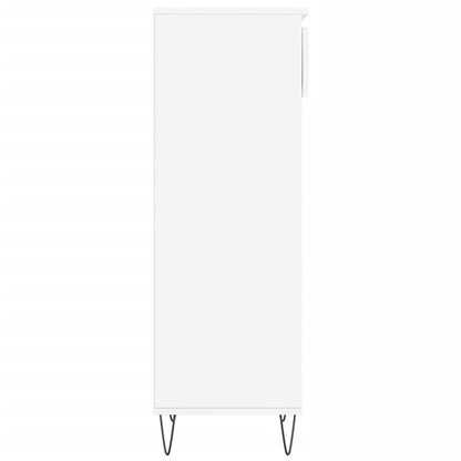 Skoskap Skohylle Skobenk Høyglans Hvit 40x36x105 cm