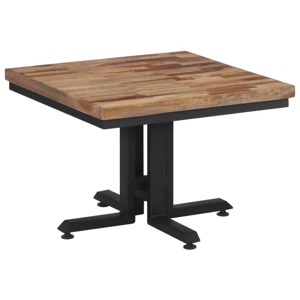 Barbord kafebord Bistrobord rundt 55x55x40 cm gjenvunnet heltre teak