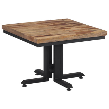 Barbord kafebord Bistrobord rundt 55x55x40 cm gjenvunnet heltre teak