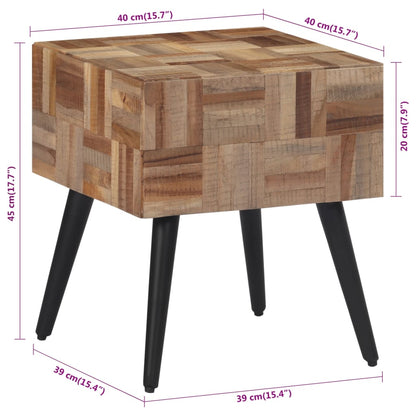 Sidebord 40x40x45 cm heltre gjenvunnet teak