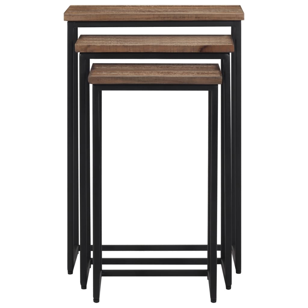 Salongbord Sofabord Tre 3 stk heltre teak