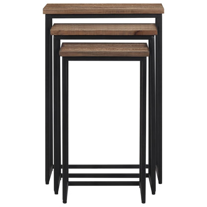 Salongbord Sofabord Tre 3 stk heltre teak